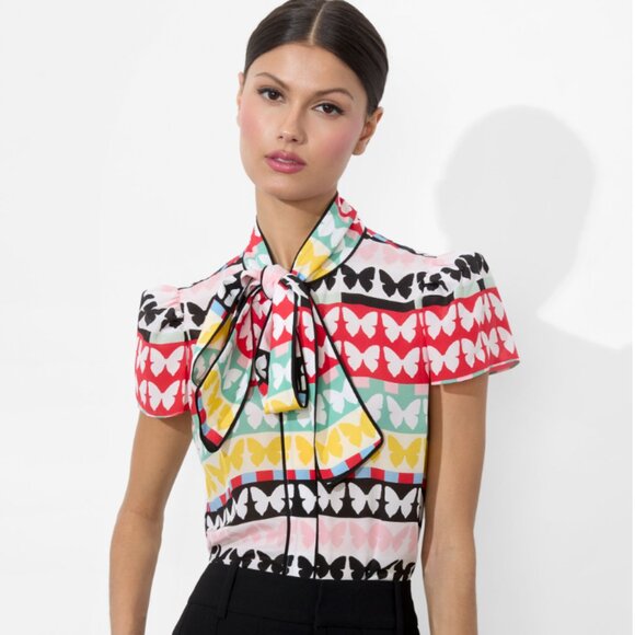 Alice & Olivia JEANNIE BUTTON DOWN NWT - Picture 2 of 9